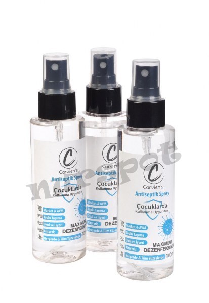 toptan temizlik jeli dezenfektan antiseptik sprey 70 cc 100 ml.