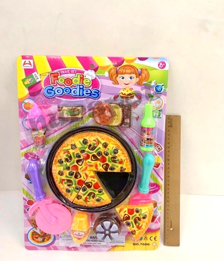 toptan oyuncak pizza set ful parça 7608