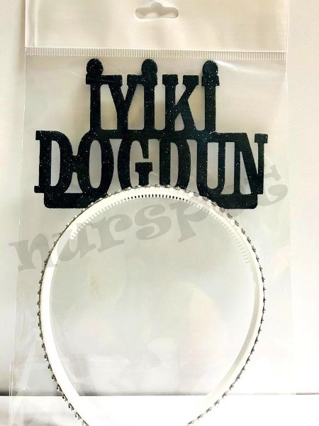 toptan doğum günü süsü iyiki doğdun tacı siyah