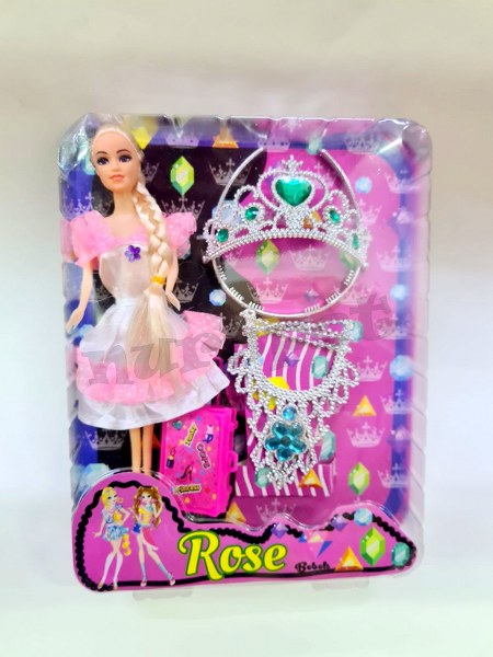 toptan oyuncak rose bebek tac kolye setli   136
