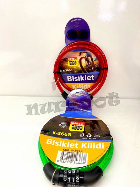 toptan bisiklet kilidi şifreli  3668