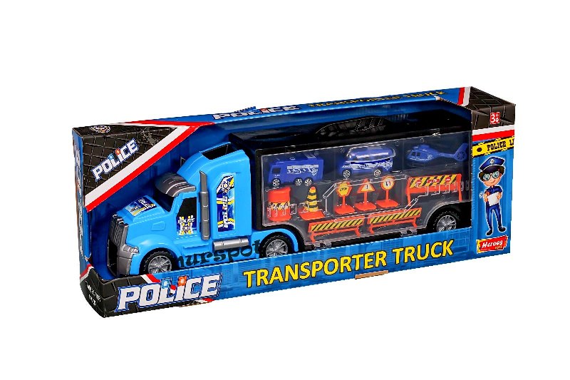 toptan oyuncak tır taşıyıcı polis seti büyük boy  876