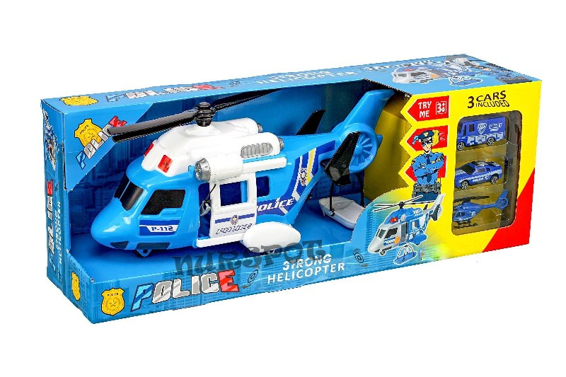 toptan oyuncak helikopter polis arabalı seti büyük boy 2003