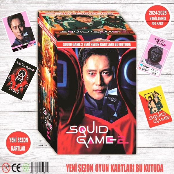 toptan squid game oyun kartları 3 lü 150 li  5482