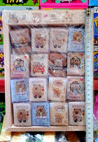 toptan sulu defter sticker simli kapibara  5257