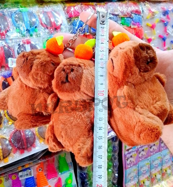 toptan oyuncak peluş hayvanlar anahtarlık kapibara capybara sesli kaliteli   4652