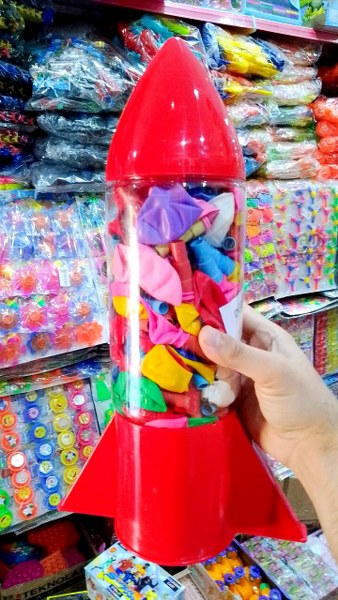 toptan düdüklü balon roket kapsüllü 150 li