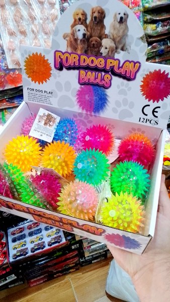 toptan ışıklı dikenli top vinilli  6081