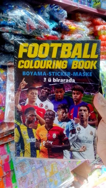boyama kitabı stickerli maske kesmeli set