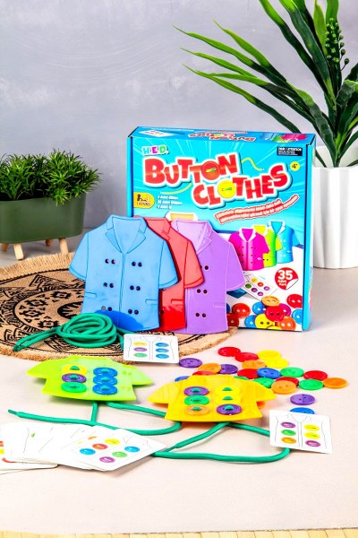 toptan eğitici el becerisi geliştirici button clothes düğme dikme oyunu  2532