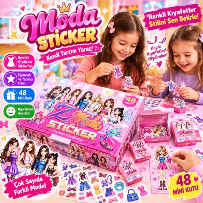 toptan z kuşağı sticker kıyafet giydirme 48 li kutu 3719