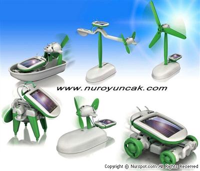 6 in 1 solar robot kit güneş enerjili