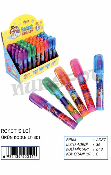 toptan silgi roket kalem model   301