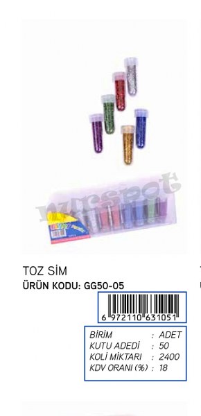 toptan toz sim  50 li paket  5005