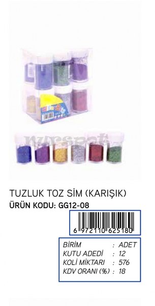 toptan sim tuzluk geniş tüp model 12 li paket   1208