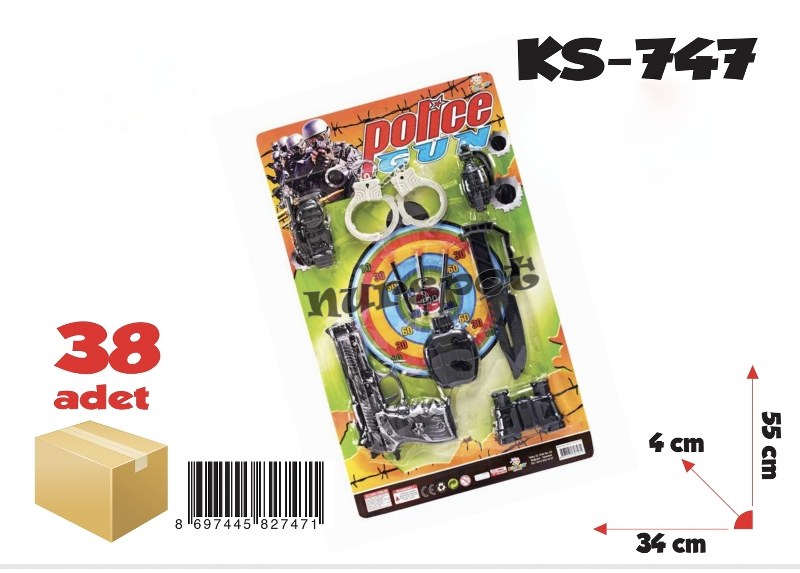 toptan oyuncak tabancalı polis seti   747