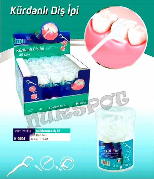 toptan diş ipi 40 lı kutu stant 