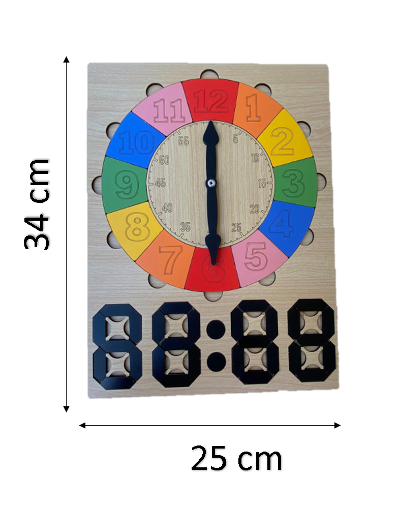 toptan ahşap saat eğitici T69