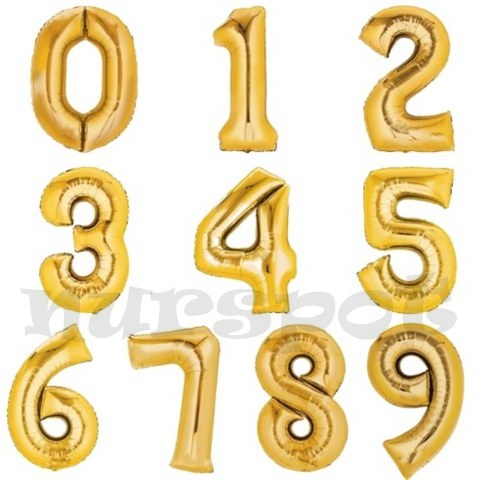toptan folyo balon rakam orta boy 34 inç gold model