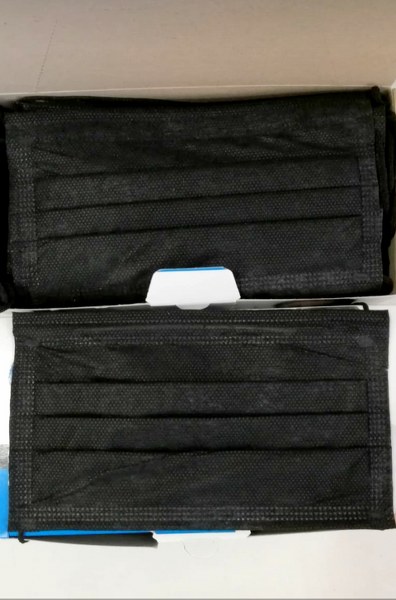 toptan maske siyah 50 li paket
