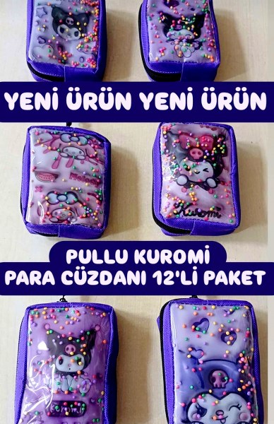 toptan cüzdan şeffaf için pullu veya renkli boncuklu çocuklar için fermuarlı