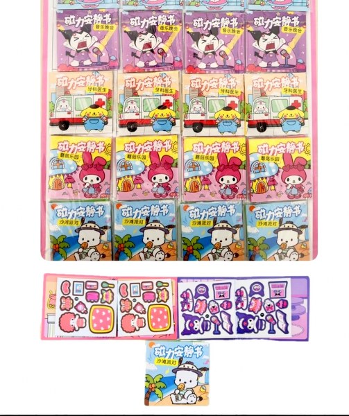 toptan mıknatıslı defter sticker 24 lü kartela  6029