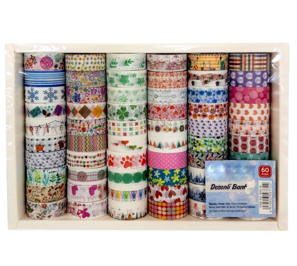 toptan rulo bant desenli model 60 lı paket    7722