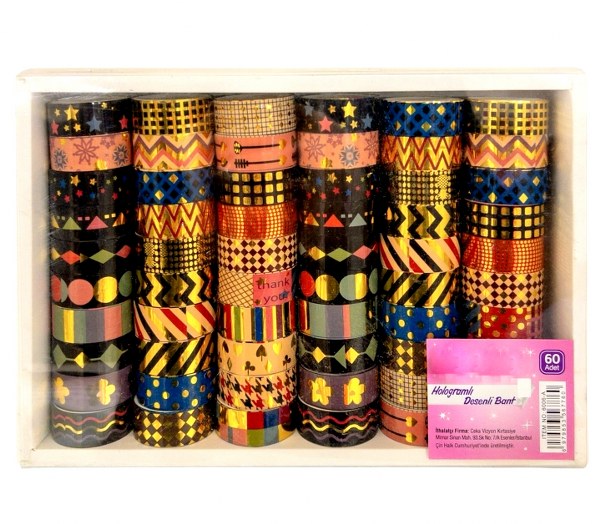 toptan para band rulo bant desenli hologramlı 60 lı paket    7760