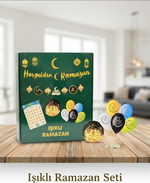 toptan ramazan süsü seti ışıklı tam set süsü  4634