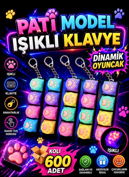 toptan ışıklı klavye pati model