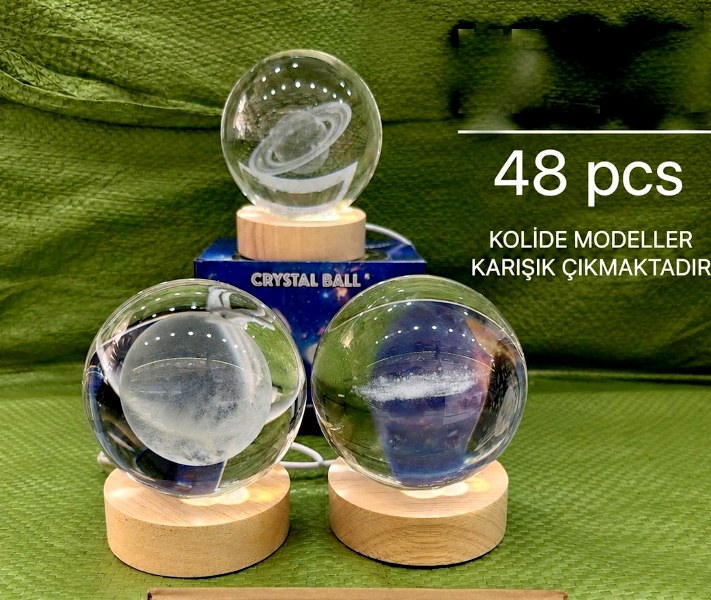 toptan led ışıklı küre içi resim yansımalı usb girişli büyük boy  8377